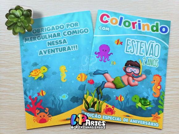Livro de Colorir - Mergulhador