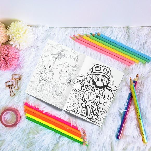 Livro de Colorir - Sonic x Mario