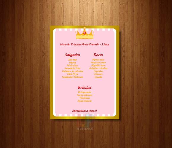 Menu - Cardápio Princesa