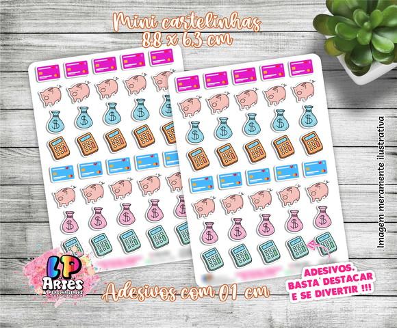 Mini Cartela de Adesivo - Finanças - M31