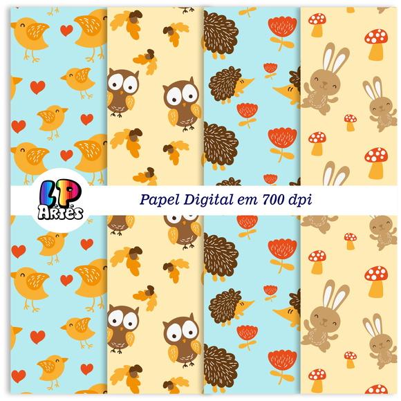 Papel Digital - Animais da Floresta