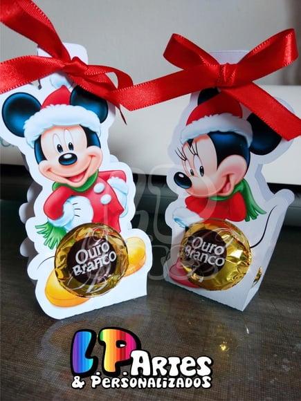 Porta Bombom Natal - Mickey e Minnie