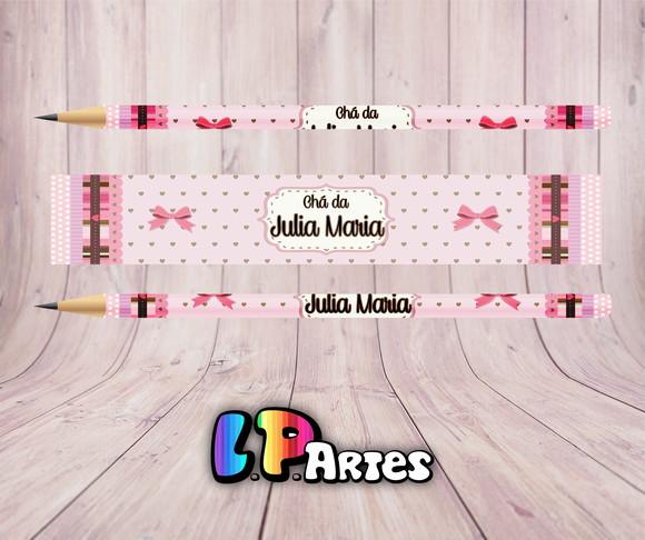Rótulo Adesivo para Lápis - Chá de Bebê