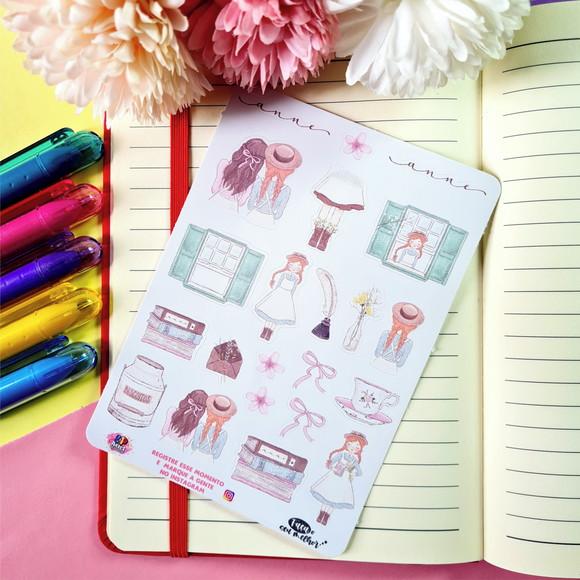 Stickers - Cartela de Adesivos - Anne com e
