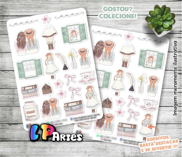 Stickers - Cartela de Adesivos - Anne com e