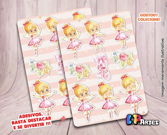Stickers - Cartela de Adesivos - Bailarina