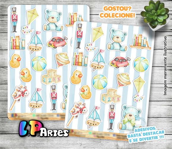 Stickers - Cartela de Adesivos - Brinquedos