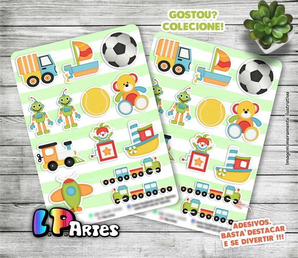 Stickers - Cartela de Adesivos - Brinquedos 3