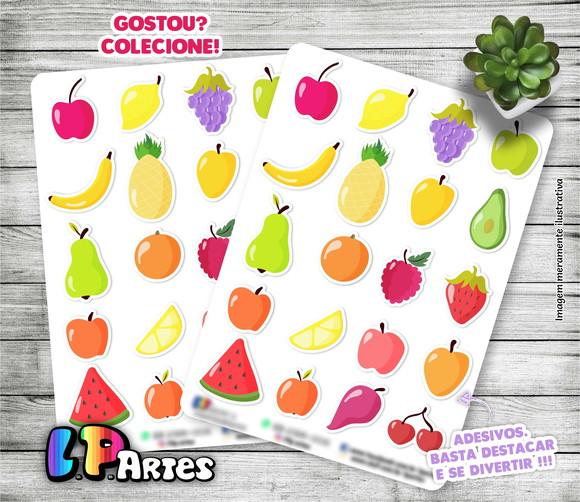 Stickers - Cartela de Adesivos - Frutas