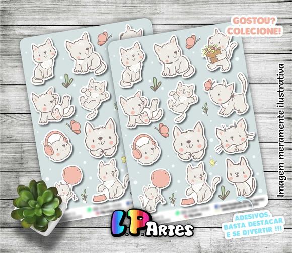 Stickers - Cartela de Adesivos - Gatinhos 2