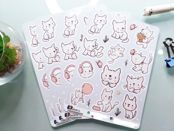 Stickers - Cartela de Adesivos - Gatinhos 2