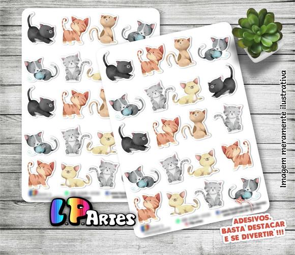Stickers - Cartela de Adesivos - Gatinhos 6
