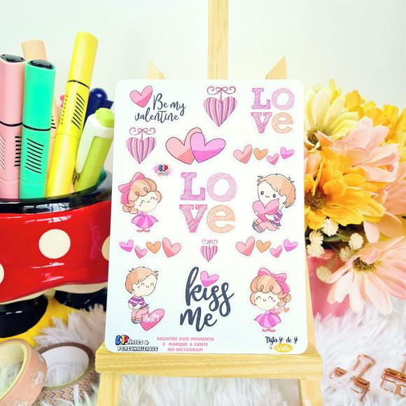 Stickers - Cartela de Adesivos - Love 1