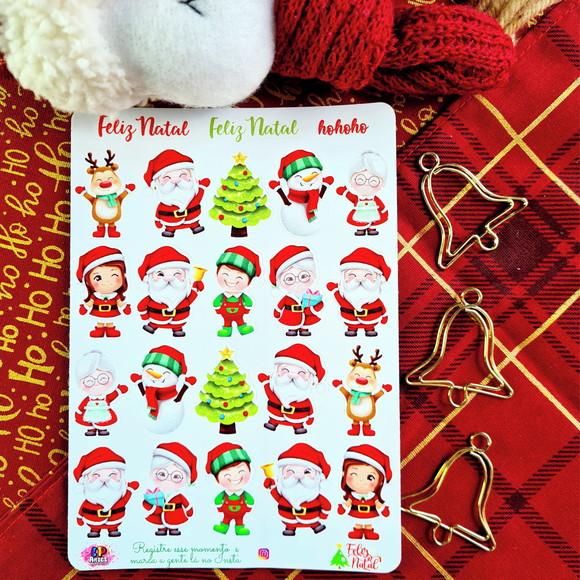 Stickers - Cartela de Adesivos - Natal Cute