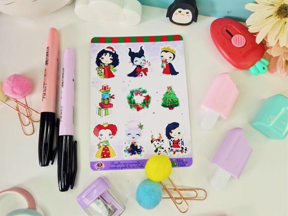 Stickers - Cartela de Adesivos - Natal das Vilãs