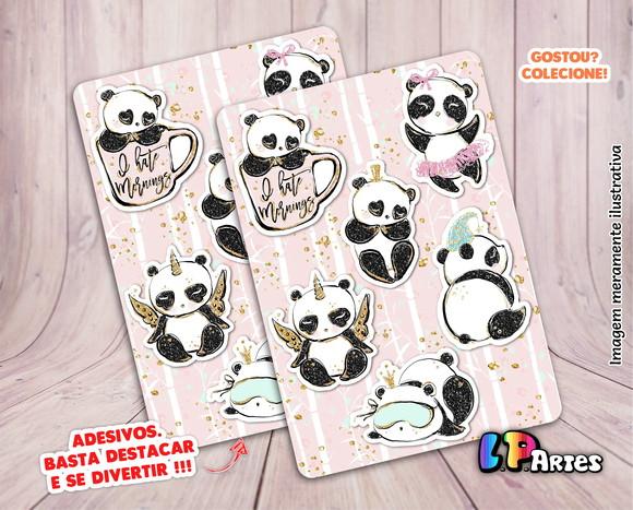 Stickers - Cartela de Adesivos - Panda Chick