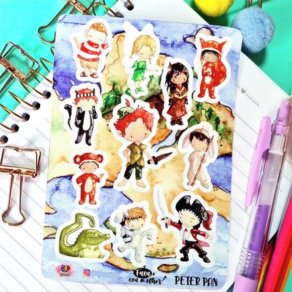 Stickers - Cartela de Adesivos - Peter Pam Cute