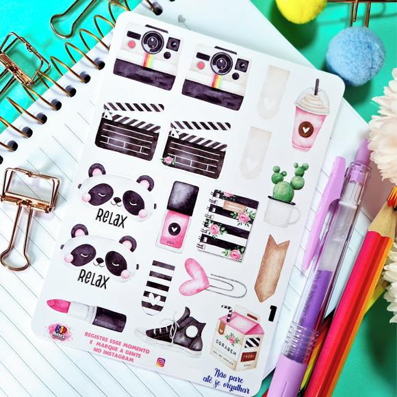 Stickers - Cartela de Adesivos - Planner 1