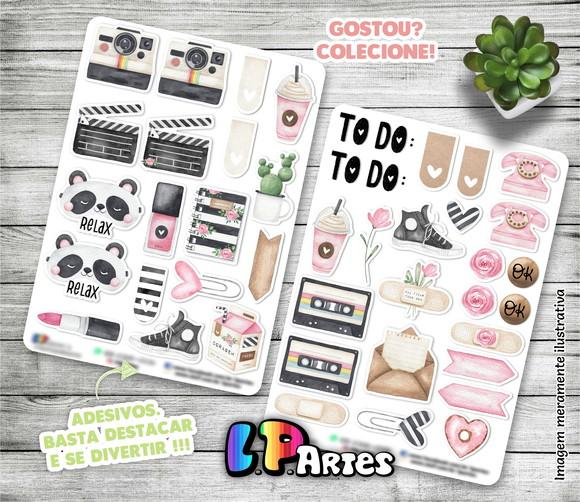 Stickers - Cartela de Adesivos - Planner 2