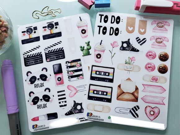 Stickers - Cartela de Adesivos - Planner 2