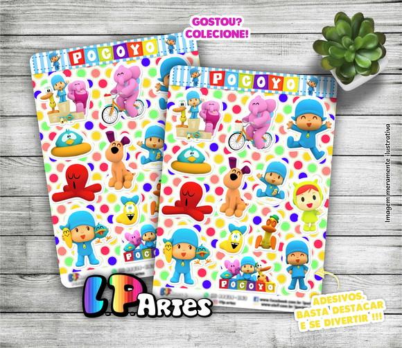Stickers - Cartela de Adesivos - Pocoyo