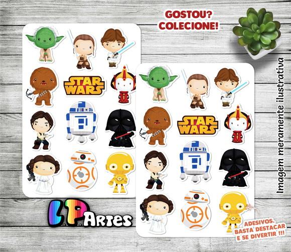 Stickers - Cartela de Adesivos - Starwars
