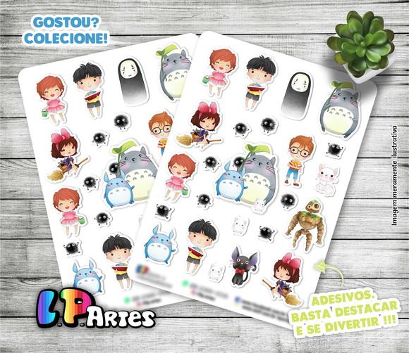 Stickers - Cartela de Adesivos - Totoro