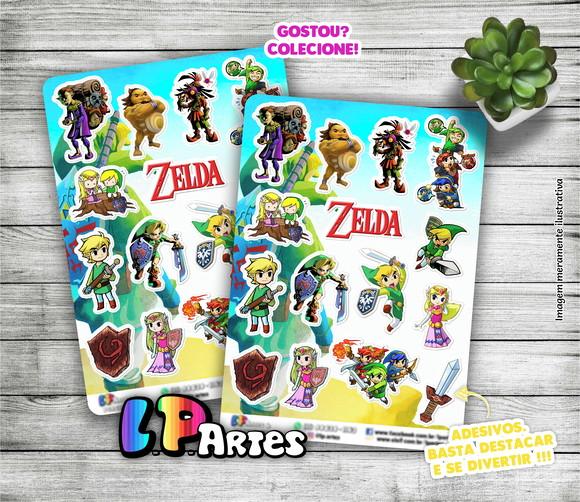 Stickers - Cartela de Adesivos - Zelda
