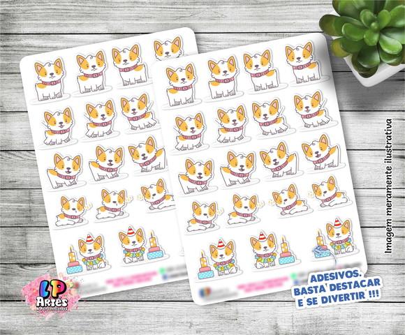 Stickers - Cartela De Adesivos Em Vinil - Cachorrinhos 3