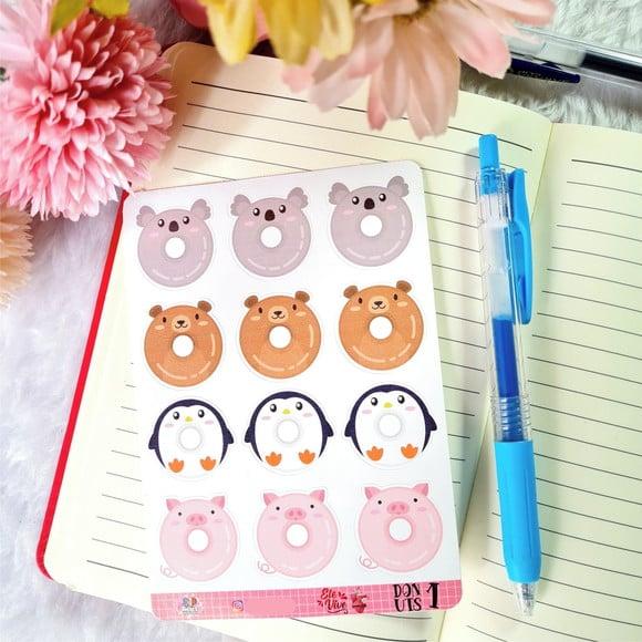 Stickers - Cartela De Adesivos Em Vinil - Donuts 1