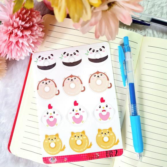 Stickers - Cartela De Adesivos Em Vinil - Donuts 2