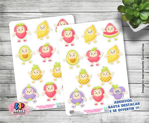 Stickers - Cartela De Adesivos Em Vinil - Frutas 2