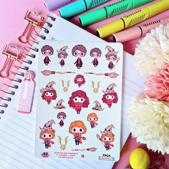 Stickers - Cartela De Adesivos Em Vinil - Harry Potter 2