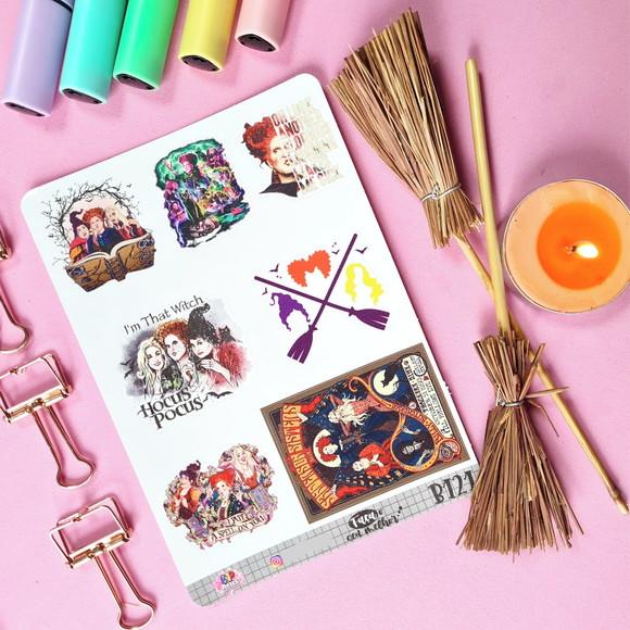 Stickers - Cartela de Adesivos em Vinil - Hocus Pocus