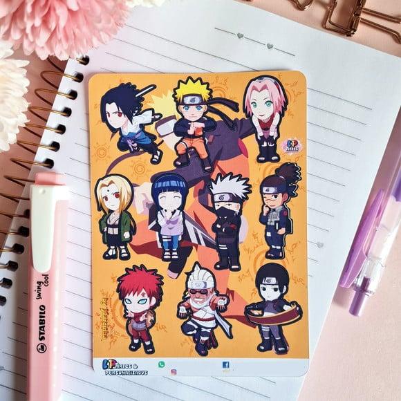 Stickers - Cartela De Adesivos Em Vinil - Naruto