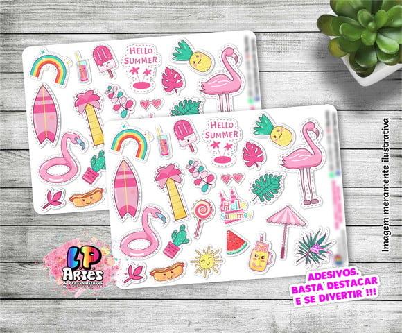 Stickers - Cartela De Adesivos Em Vinil - Summer 2
