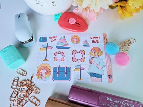 Stickers - Cartela De Adesivos Em Vinil - Summer 3