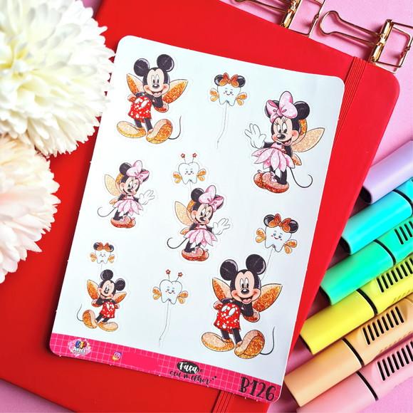 Stickers em Vinil - Fada do Dente Mickey e Minnie