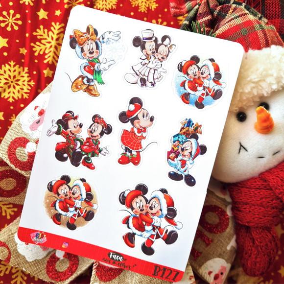Stickers em Vinil - Natal Mickey e Minnie