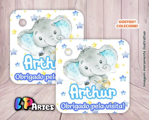 Tag Agradecimento - Elefantinho Baby Cute