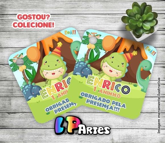 Tag Agradecimento - Dino Baby Cute