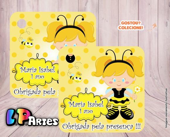 Tag Agradecimento - Menina Abelha - Abelhinha