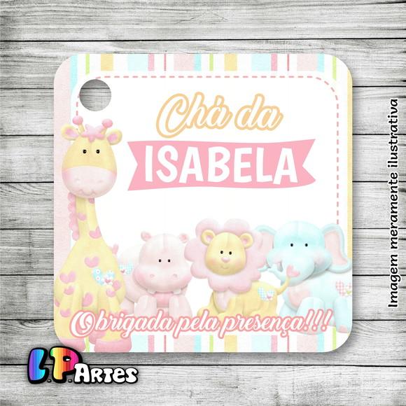 Tag Agradecimento - Safári Rosa