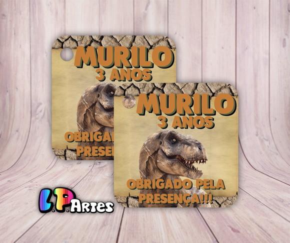 Tag Agradecimento Dinossauro