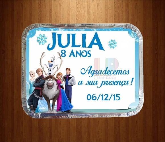 Tampa Personalizada para Marmita  Frozen