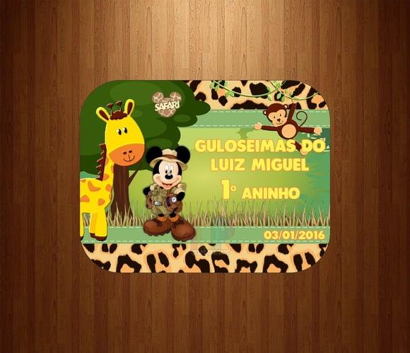 Tampa Personalizada para Marmita Mickey Safári