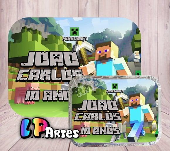 Tampa Personalizada para Marmita Minecraft