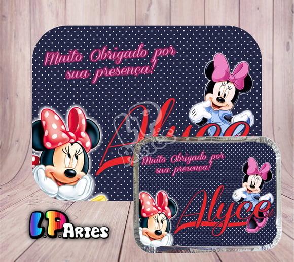 Tampa Personalizada para Marmita Minnie Azul