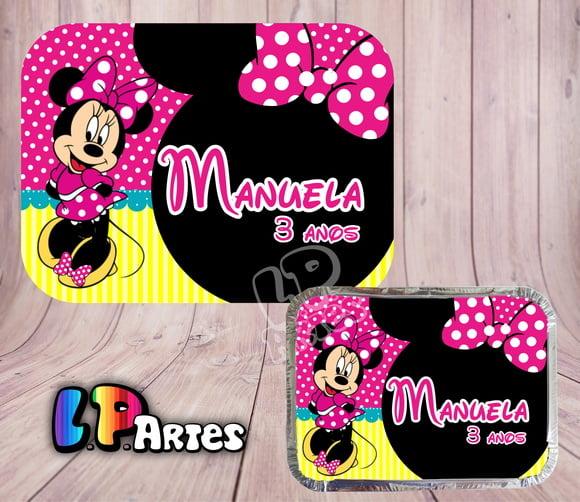 Tampa Personalizada para Marmita Minnie Rosa