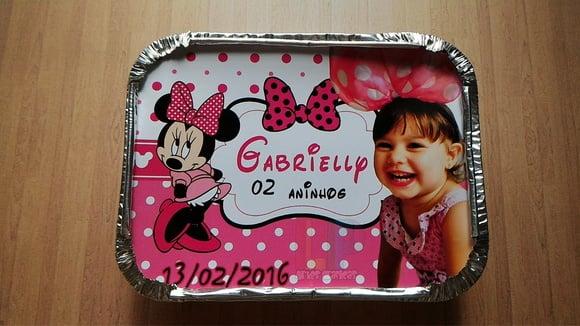 Tampa Personalizada para Marmita Minnie Rosa